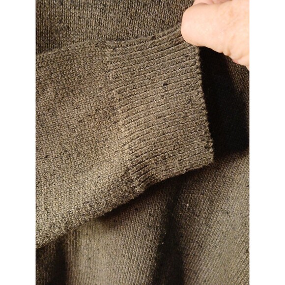 CHAPS Mens LARGE Green W/ Navy BLEND & NAVY  Logo COTTON Crewneck SWEATER - Picture 8 of 16